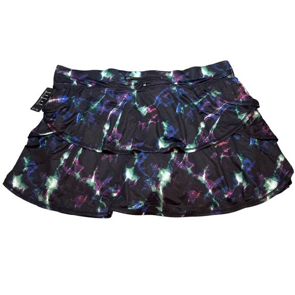 ID Ideology 3X Galaxy Print Flounce Skort Active Tennis Running Skirt NWT - Picture 2 of 7
